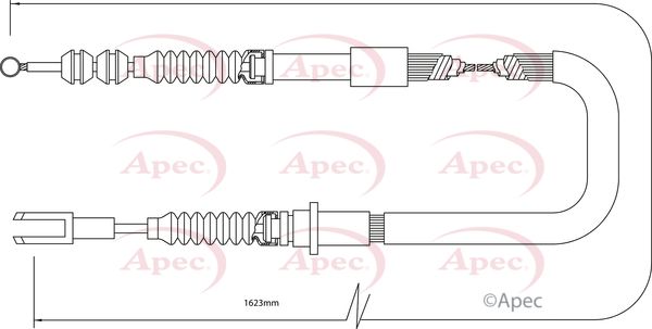 Apec CAB1430 Cable Pull, parking brake - 1
