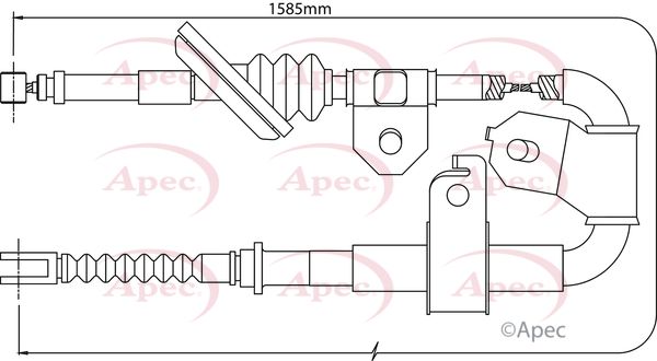 Apec CAB1431 Cable Pull, parking brake - 1
