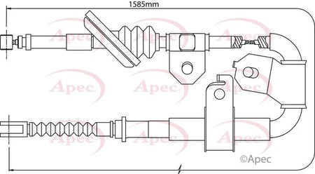 Apec CAB1431 Cable Pull, parking brake - 1
