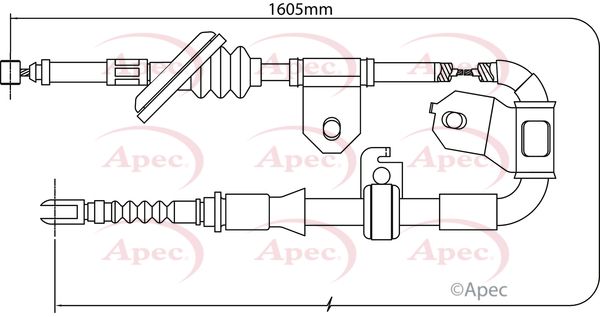 Apec CAB1433 Cable Pull, parking brake - 1