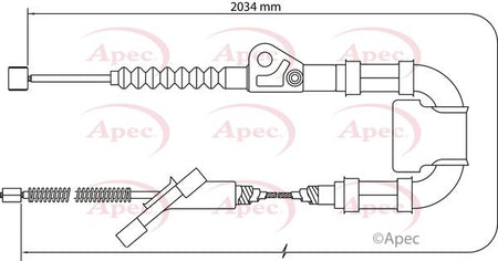 Apec CAB1436 Cable Pull, parking brake - 1