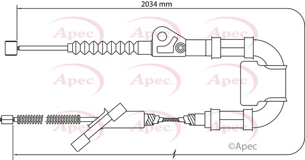 Apec CAB1436 Cable Pull, parking brake - 1