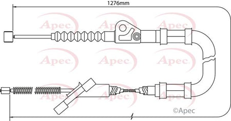 Apec CAB1437 Cable Pull, parking brake - 1