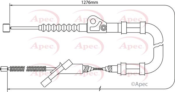 Apec CAB1437 Cable Pull, parking brake - 1