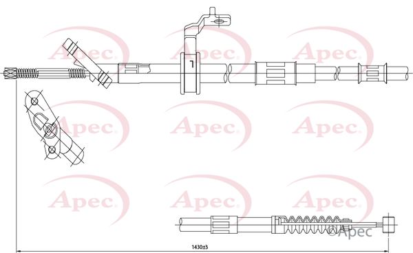 Apec CAB1439 Cable Pull, parking brake - 1