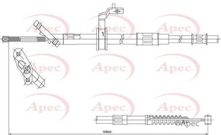 Apec CAB1439 Cable Pull, parking brake - 1