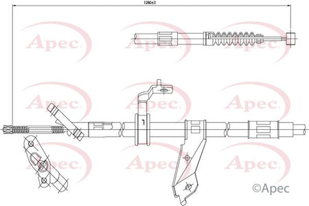 Apec CAB1440 Cable Pull, parking brake - 1