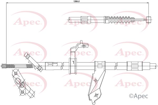 Apec CAB1440 Cable Pull, parking brake - 1