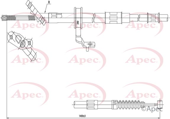 Apec CAB1442 Cable Pull, parking brake - 1