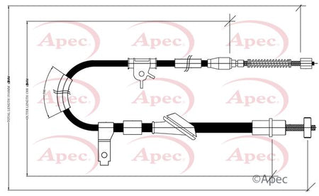 Apec CAB1445 Cable Pull, parking brake - 1