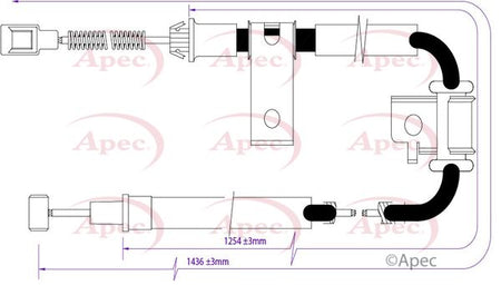 Apec CAB1447 Cable Pull, parking brake - 1