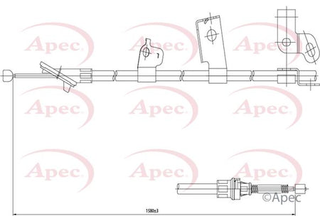 Apec CAB1448 Cable Pull, parking brake - 1