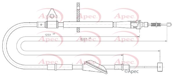 Apec CAB1449 Cable Pull, parking brake - 1