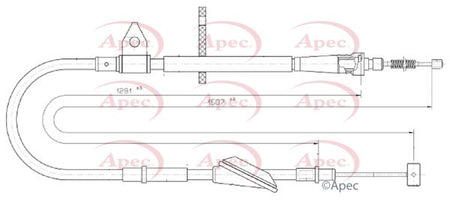 Apec CAB1449 Cable Pull, parking brake - 1