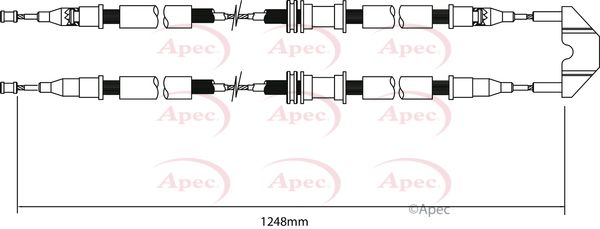 Apec CAB1450 Cable Pull, parking brake - 1