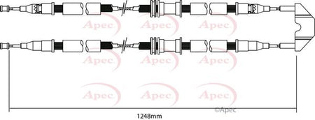 Apec CAB1450 Cable Pull, parking brake - 1