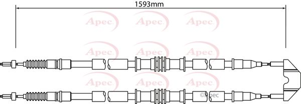 Apec CAB1451 Cable Pull, parking brake - 1