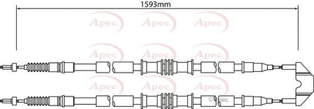 Apec CAB1451 Cable Pull, parking brake - 1