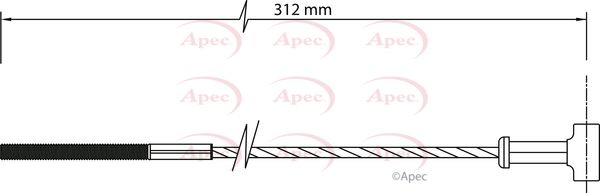 Apec CAB1452 Cable Pull, parking brake - 1