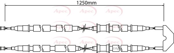 Apec CAB1454 Cable Pull, parking brake - 1