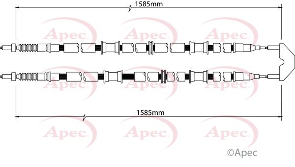 Apec CAB1455 Cable Pull, parking brake - 1