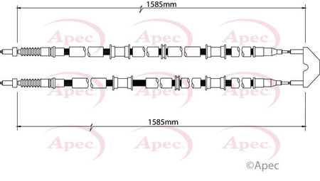 Apec CAB1455 Cable Pull, parking brake - 1