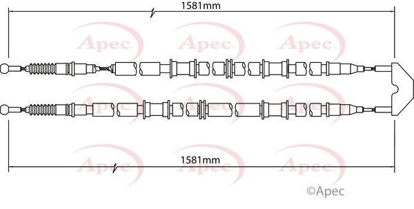 Apec CAB1456 Cable Pull, parking brake - 1