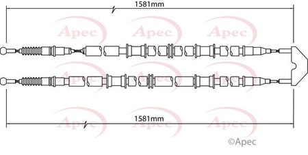 Apec CAB1456 Cable Pull, parking brake - 1