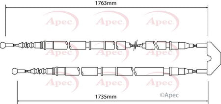 Apec CAB1457 Cable Pull, parking brake - 1