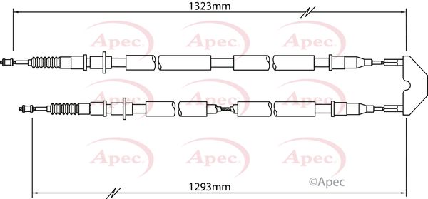 Apec CAB1458 Cable Pull, parking brake - 1