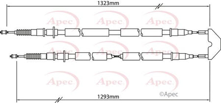 Apec CAB1458 Cable Pull, parking brake - 1