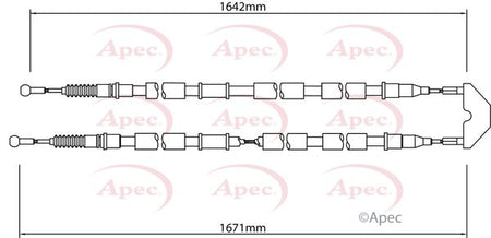 Apec CAB1459 Cable Pull, parking brake - 1