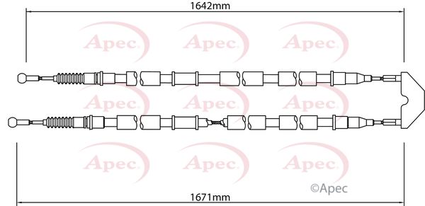 Apec CAB1459 Cable Pull, parking brake - 1