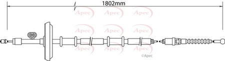 Apec CAB1460 Cable Pull, parking brake - 1