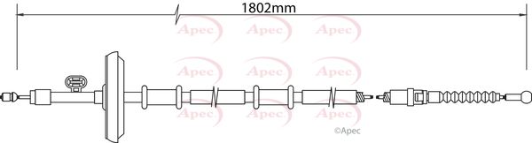 Apec CAB1460 Cable Pull, parking brake - 1