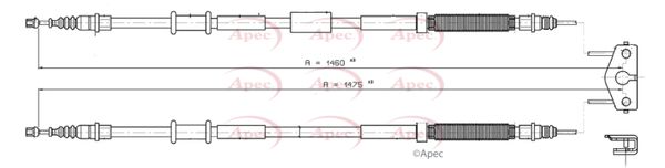 Apec CAB1461 Cable Pull, parking brake - 1