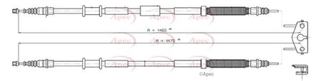 Apec CAB1461 Cable Pull, parking brake - 1