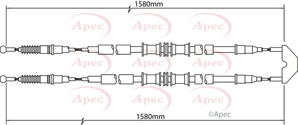 Apec CAB1462 Cable Pull, parking brake - 1