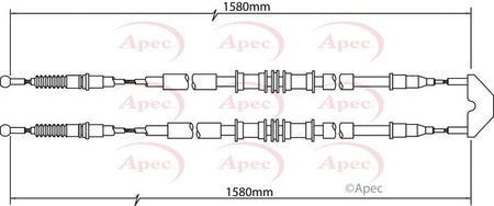 Apec CAB1462 Cable Pull, parking brake - 1