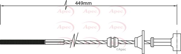 Apec CAB1463 Cable Pull, parking brake - 1