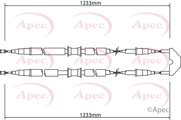 Apec CAB1464 Cable Pull, parking brake - 1