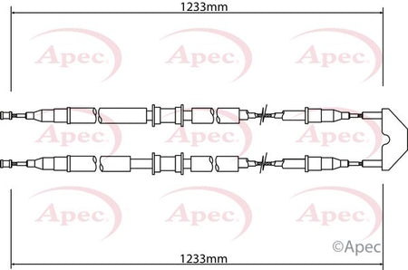 Apec CAB1464 Cable Pull, parking brake - 1