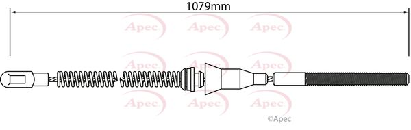 Apec CAB1465 Cable Pull, parking brake - 1