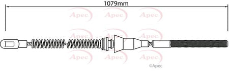 Apec CAB1465 Cable Pull, parking brake - 1