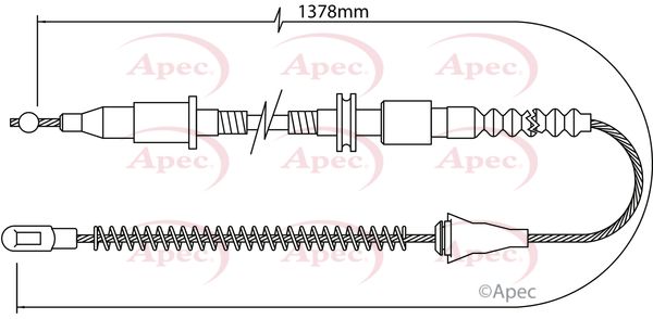 Apec CAB1466 Cable Pull, parking brake - 1