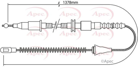 Apec CAB1466 Cable Pull, parking brake - 1