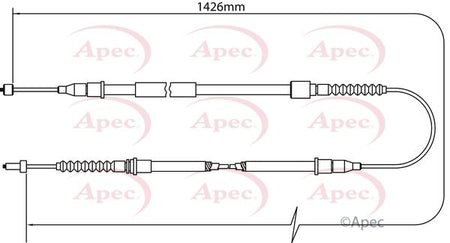 Apec CAB1468 Cable Pull, parking brake - 1