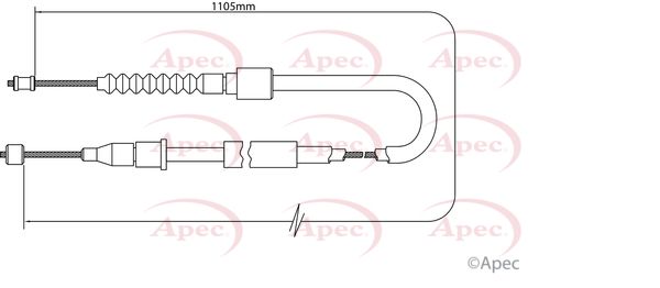 Apec CAB1469 Cable Pull, parking brake - 1