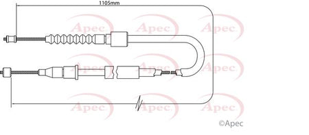 Apec CAB1469 Cable Pull, parking brake - 1