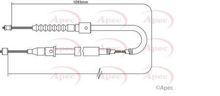 Apec CAB1470 Cable Pull, parking brake - 1
